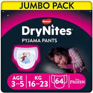 DryNites Girls 3-5 Jaar Pyjamabroekjes - Drynites jumbopakken 2 voor 15.00