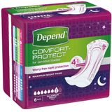 Depend - Verband Maximum Night - 6 Stuks - Extra Absorberend