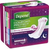 Depend - Verband Maximum Night - 6 Stuks - Extra Absorberend