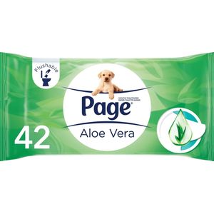 Page vochtig toiletpapier Aloë Vera (42 doekjes)