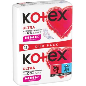 Kotex Ultra Comfort Super maandverband 12 st