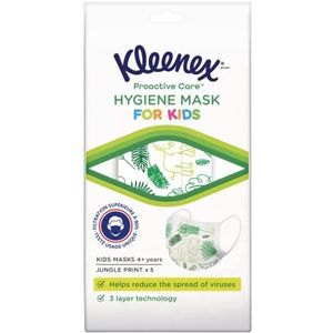 Kleenex Proactive Care Hygiëne Gezichtsmasker voor Kinderen - Pack van 5 Eenpersoons