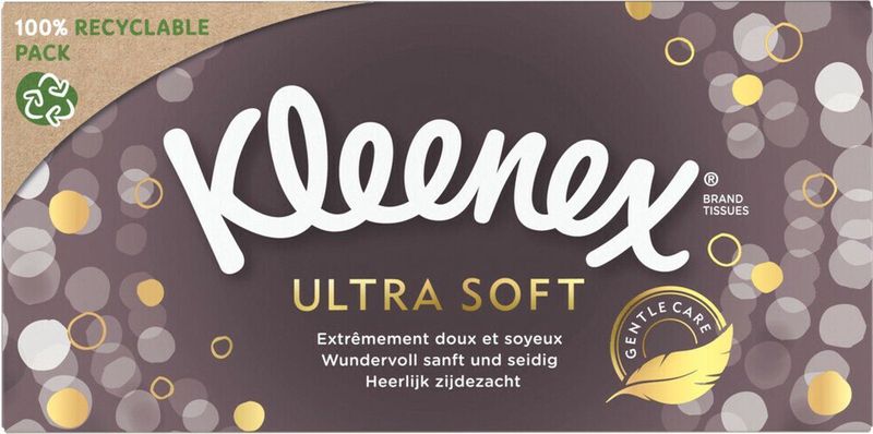 Kleenex - Ultrasoft Tissues - Gezichtsdoekjes - Zacht - 64 Stuks