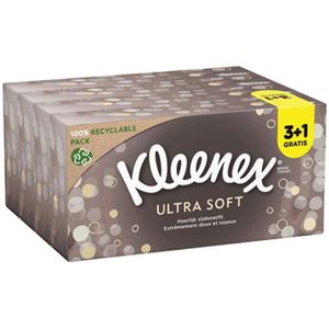 Kleenex - Ultra Soft Box - Papieren Zakdoekjes - 4x64 st