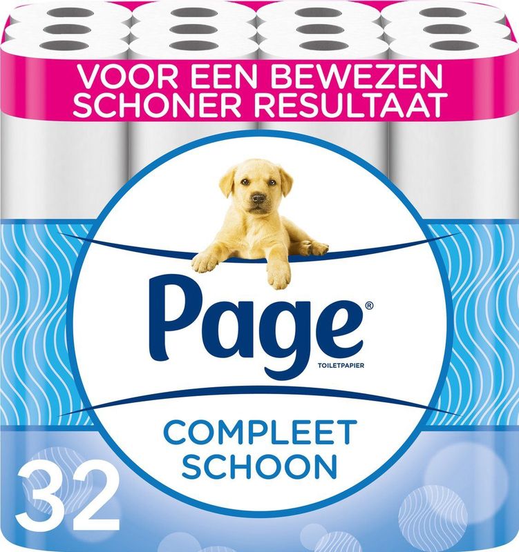 Page toiletpapier - 32 rollen - Compleet Schoon wc papier - met een vleugje katoen