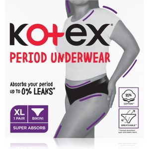 Kotex - Period Underwear - Menstruatiebroekje - Zwart - Katoen - Wasbaar