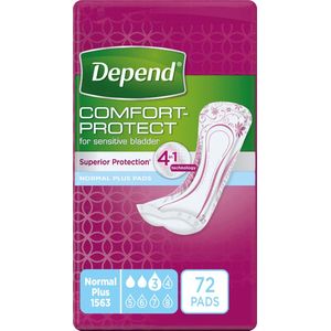 Depend Normal Plus - Incontinentieverband voor urineverlies - 72 stuks