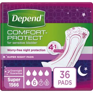 Depend Super Plus - Incontinentieverband voor urineverlies - 36 stuks