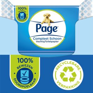 Page vochtig toiletpapier - Compleet Schoon vochtig wc papier - 456 doekjes (12 x 38 stuks)