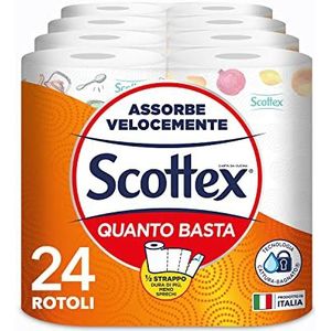 Scottex Keukenpapier met halve ritssluiting, met FSC-gecertificeerd papier, verpakking met 24 maxi-rollen