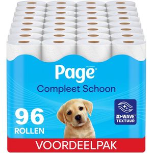 Page - Compleet Schoon - Toiletpapier - 96 Rollen - Met een Vleugje Katoen - Voordeelverpakking