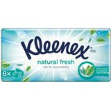 Kleenex zakdoekjes - Natural Fresh - Voordeelbox - 8 pakjes x 10 stuks - 80 zakdoekjes