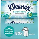 Kleenex zakdoekjes - Natural Fresh - Voordeelbox - 8 pakjes x 10 stuks - 80 zakdoekjes