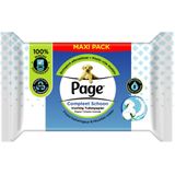 Page Vochtig Toiletpapier - Compleet Schoon Maxipack - 444 Stuks (6 x 74 Stuks) - Voordeelverpakking