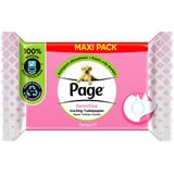 Page Vochtig Toiletpapier - Sensitive Maxipack - 444 Stuks (6 x 74 Stuks) - Voordeelverpakking