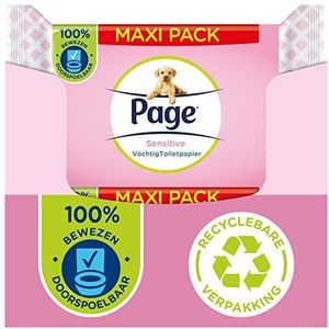 Page Papier toilette humide - Maxipack Sensitive - 444 pièces (6 x 74 pièces) - Emballage avantageux