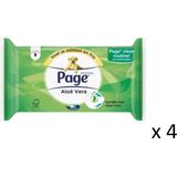 Page - Aloë Vera - Vochtig Toiletpapier - 4 Pakjes