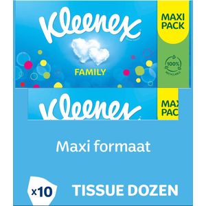 Kleenex - Family Maxi - Papieren Mouchoirs - 10 Dozen - FSC Certificering