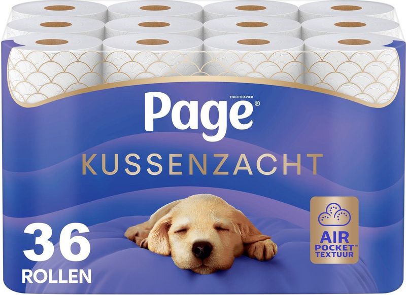 3x Page Toiletpapier Kussenzacht 3-laags 12 Stuks