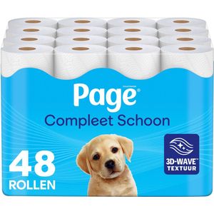 Page toiletpapier - 48 rollen - Compleet Schoon wc papier - met een vleugje katoen