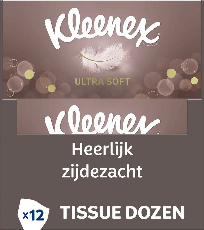 Kleenex - Ultra Soft - Voordeelbox - 12 x 64 stuks - 768 Zakdoekjes