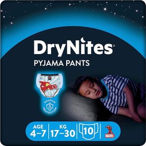 Huggies DryNites luierbroekjes - jongens - 4 tot 7 jaar (17 - 30 kg) - 30 stuks - voordeelverpakking