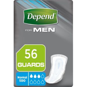 Depend verband - Incontinentie en urineverlies - Mannen - Guards - 56 stuks