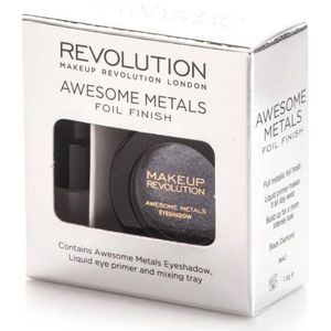 Makeup Revolution Awesome Metals Eye Foils - Black Diamond - Zwart Metallic - Oogschaduw - Glitter
