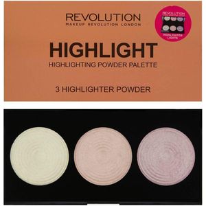 Makeup Revolution - Highlighting Powder Palette - 15 g - Met 3 Gebakken Highlighters