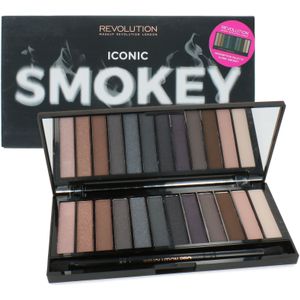 Makeup Revolution - Iconic Smoky - Oogschaduw Palette - Grijstinten en Bruin