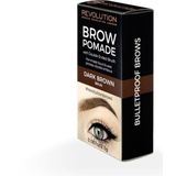 Revolution - Brow Pomade - Wenkbrauw Schaduw - Donkerbruin - 2,5 g + 1 stuk