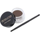 Revolution - Brow Pomade - Wenkbrauw Schaduw - Donkerbruin - 2,5 g + 1 stuk