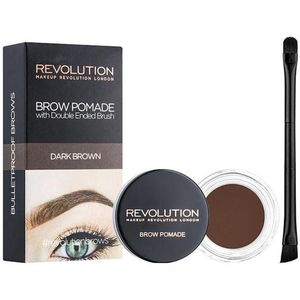 Revolution - Brow Pomade - Wenkbrauw Schaduw - Donkerbruin - 2,5 g + 1 stuk