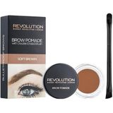 Makeup Revolution - Brow Pomade - Wenkbrauw Pommade - Soft Brown - 2.5 gr
