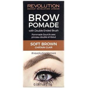 Makeup Revolution, Revolution Brow Pomade, Soft Brown