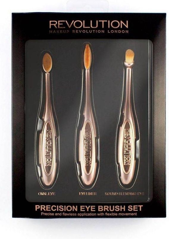 Makeup Revolution Precision Eye Set - Brushes - Kwasten - Oval - Oogschaduw - Set