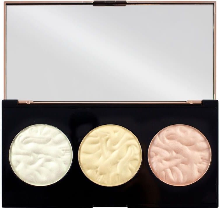 Highlighter Palette - 3 Kleurvarianten - Goud Deksel - Hoog Gepigmenteerd