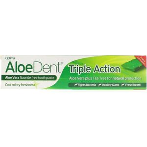 AloeDent - Tandpasta - Aloe Vera - 100ml - Zonder fluoride en polijstende stoffen