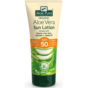 Optima Aloe pura organic aloe vera zonnelotion SPF50 200 ml
