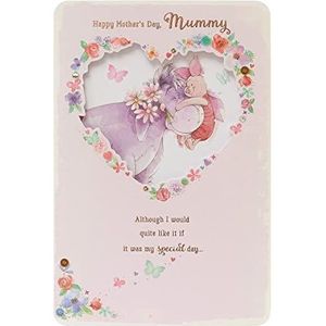 UK Greetings Disney Moederdag kaart met envelop - Eeyore & Piglet Design
