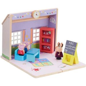 Peppa Pig - Schoolgebouw - Multi - FSC Hout - Inclusief Figuren en Meubels
