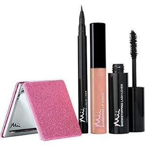 Mii Cosmetics Beauty Favourites Collection Mascara, lip- en spiegelset, zacht en kwarts