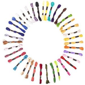 The Craft Factory Floss Skeins 36pk: Heldere kleuren, 8 meter lengte