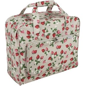 SEMPLIX Naaimachinetas 45x34x24 Cm - Transporttas Met Extra Vak - Bessen/Roze