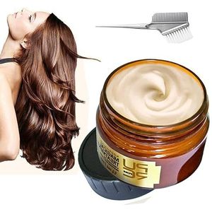 60ml Tiliraiy Pure Keratin Repair Hair Mask with Argan & Coconut Oil for Dry Damaged Frizzy Hair, Magical Keratin Hair Treatment Root Repair Nourishing, 5 Seconds Repairs Damage Hair (1 Pcs)
