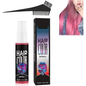 Botanical Temporary Bubble Dye Hair Color Spray, 7 Colors Halloween Temporary Hair Color Spray for Halloween Party Cosplay, Fast-Drying Washable Hair Dye Spray (Pink)