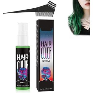 Botanical Temporary Bubble Dye Hair Color Spray, 7 Colors Halloween Temporary Hair Color Spray for Halloween Party Cosplay, Fast-Drying Washable Hair Dye Spray (Green)