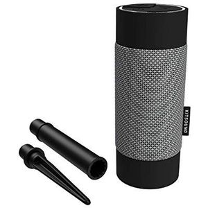 KitSound Diggit Bluetooth-luidspreker voor buiten, zilver/zwart