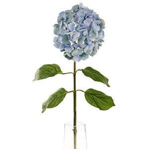 Floral Elegance Kunstmatige 87cm Enkele Stam Blauwe Mophead Hydrangea Bloemen x 12