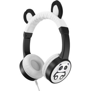 Planet Buddies Opvouwbare Panda Koptelefoon voor Kinderen - Zwart Wit